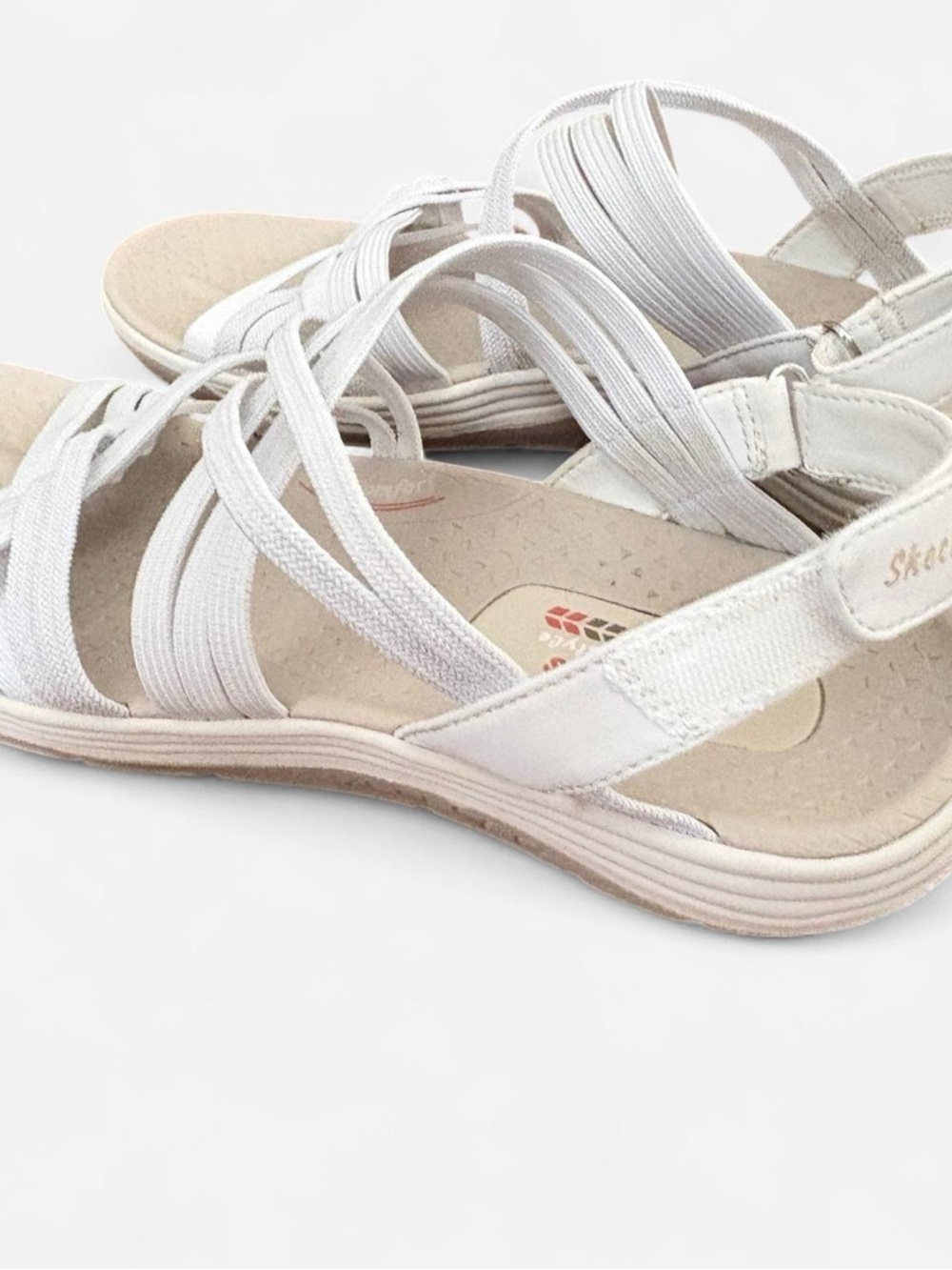 Skechers Reggae Cup Smitten By You Sandals, Grey, Women's 9 - Picture 6 of 7